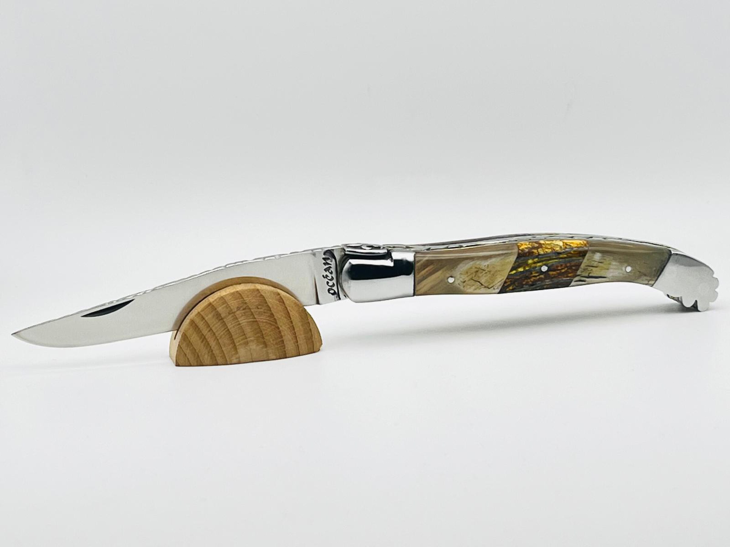 Couteau Rosace Mitré Croute de Bélier Molaire de Mammouth