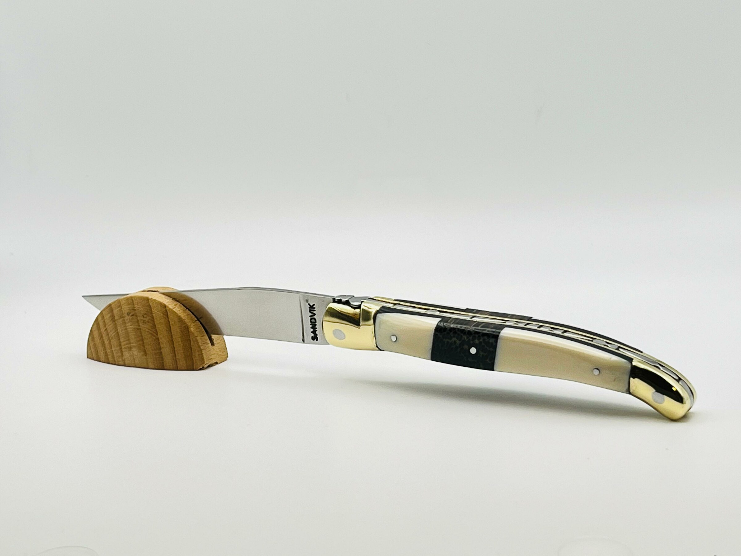 Couteau Artisanal Ivoire de Mammouth Cocotier Ebene
