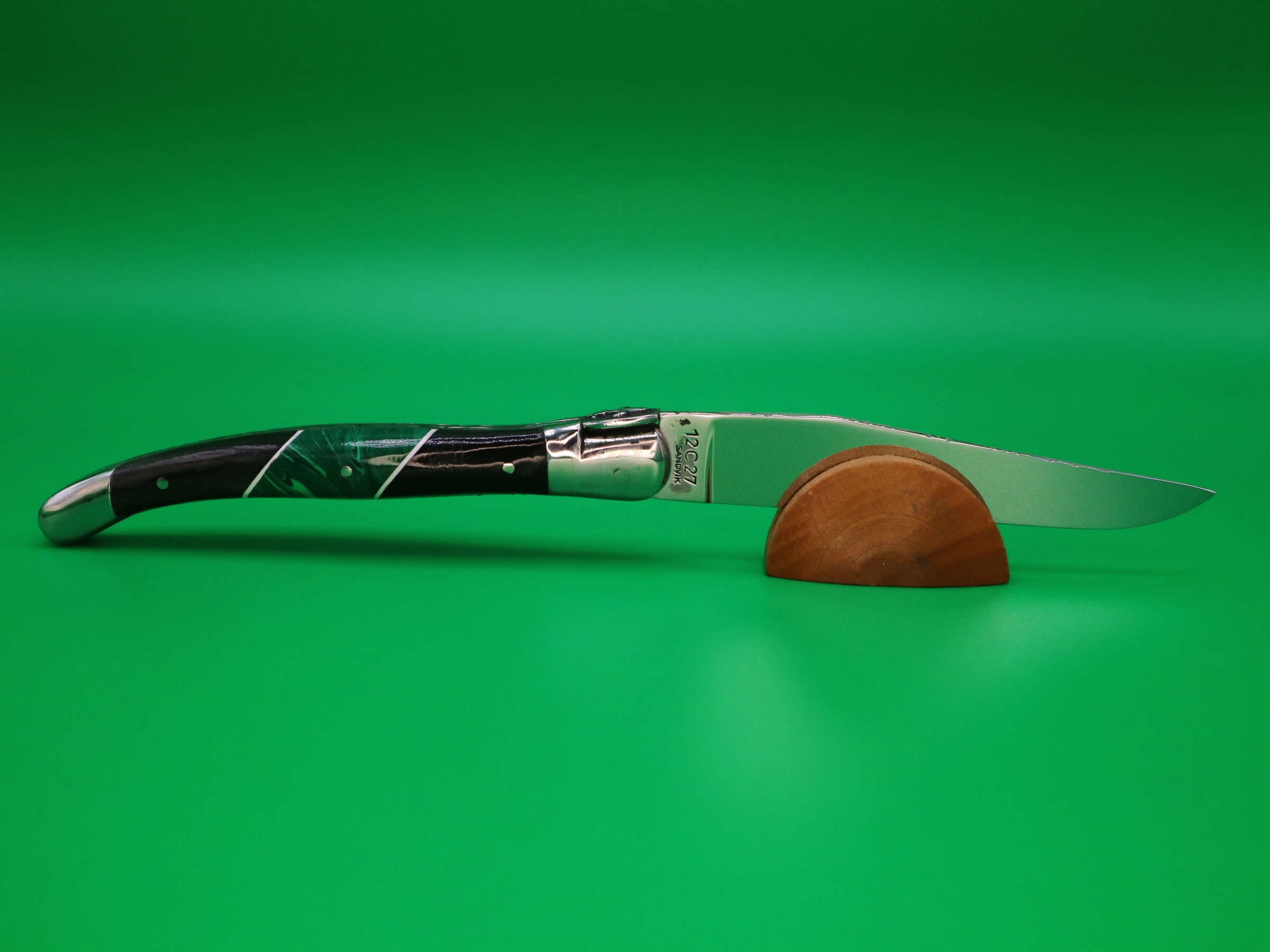 Couteau en Buffle Malachite C.B