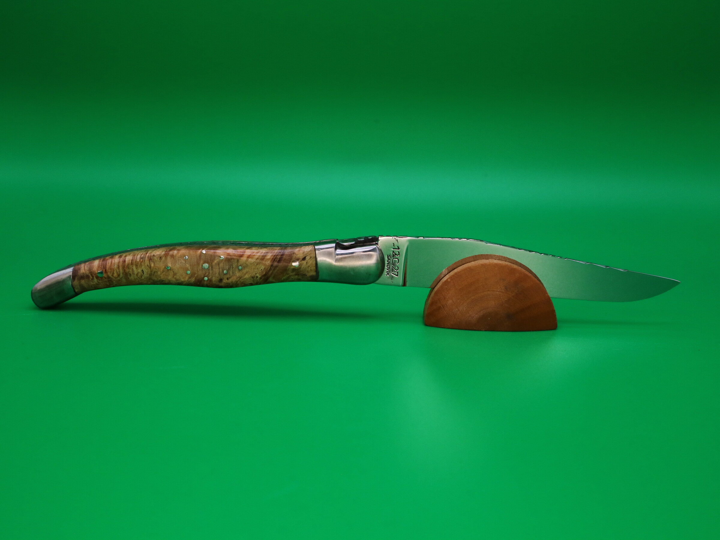 Couteau Loupe de Peuplier et Fibre